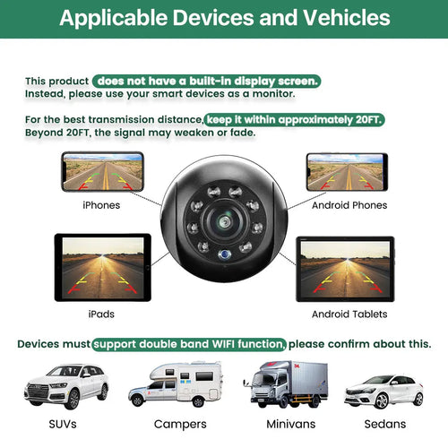 CarCodes Wireless Rear Camera