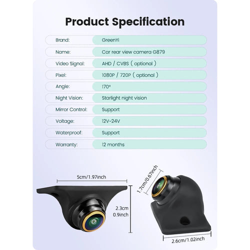 CarCodes Front & Rear Camera